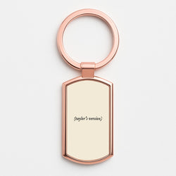 Personalised Taylor's Version Rose Gold Keyring