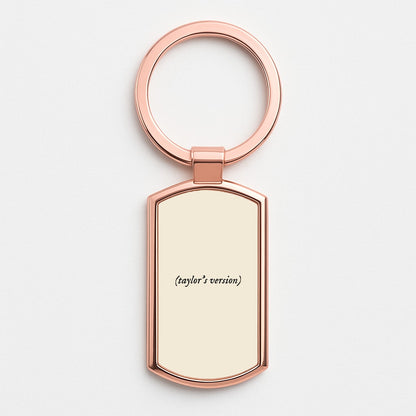 Personalised Taylor's Version Rose Gold Keyring