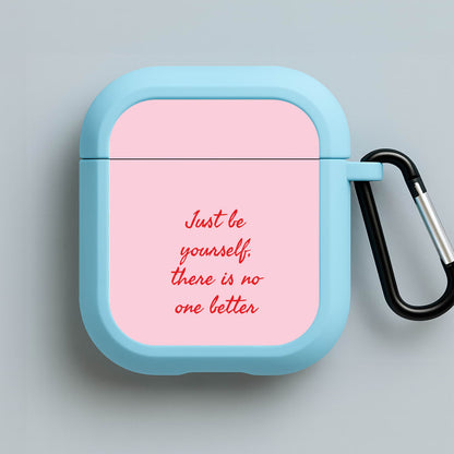 Just Be Yourself Blue AirPods Case
