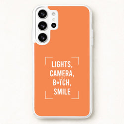 Lights, Camera, B*tch, Smile Phone Case for Galaxy S26 Ultra