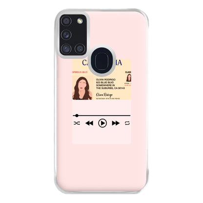 Drivers License - Olivia TikTok Phone Case for Galaxy A21s