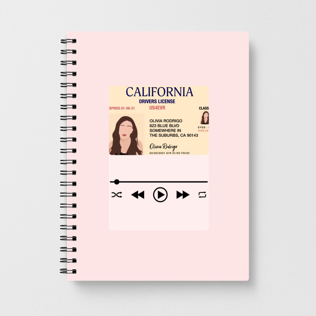 Drivers License - Olivia TikTok Notebook