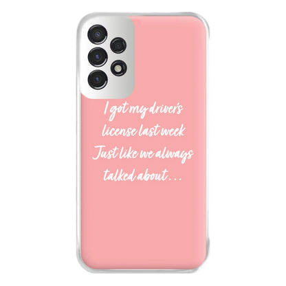 Drivers License Lyrics - Olivia TikTok Phone Case for Galaxy A53