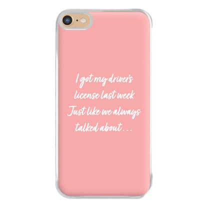 Drivers License Lyrics - Olivia TikTok Phone Case for iPhone 6 Plus / 7 Plus / 8 Plus