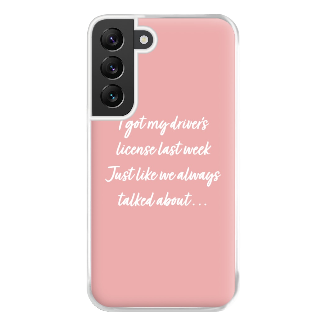 Drivers License Lyrics - Olivia TikTok Phone Case for Galaxy S22 Plus