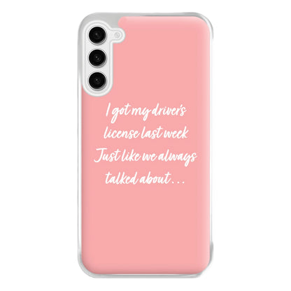 Drivers License Lyrics - Olivia TikTok Phone Case for Galaxy S23FE