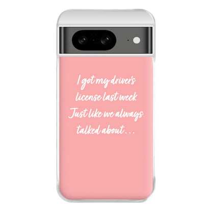 Drivers License Lyrics - Olivia TikTok Phone Case for Google Pixel 8