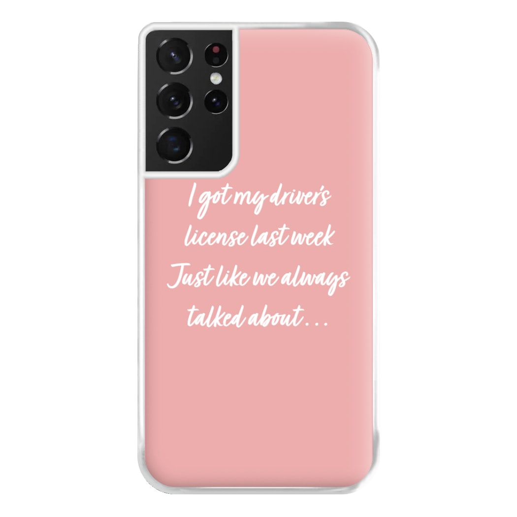 Drivers License Lyrics - Olivia TikTok Phone Case for Galaxy S21 Ultra