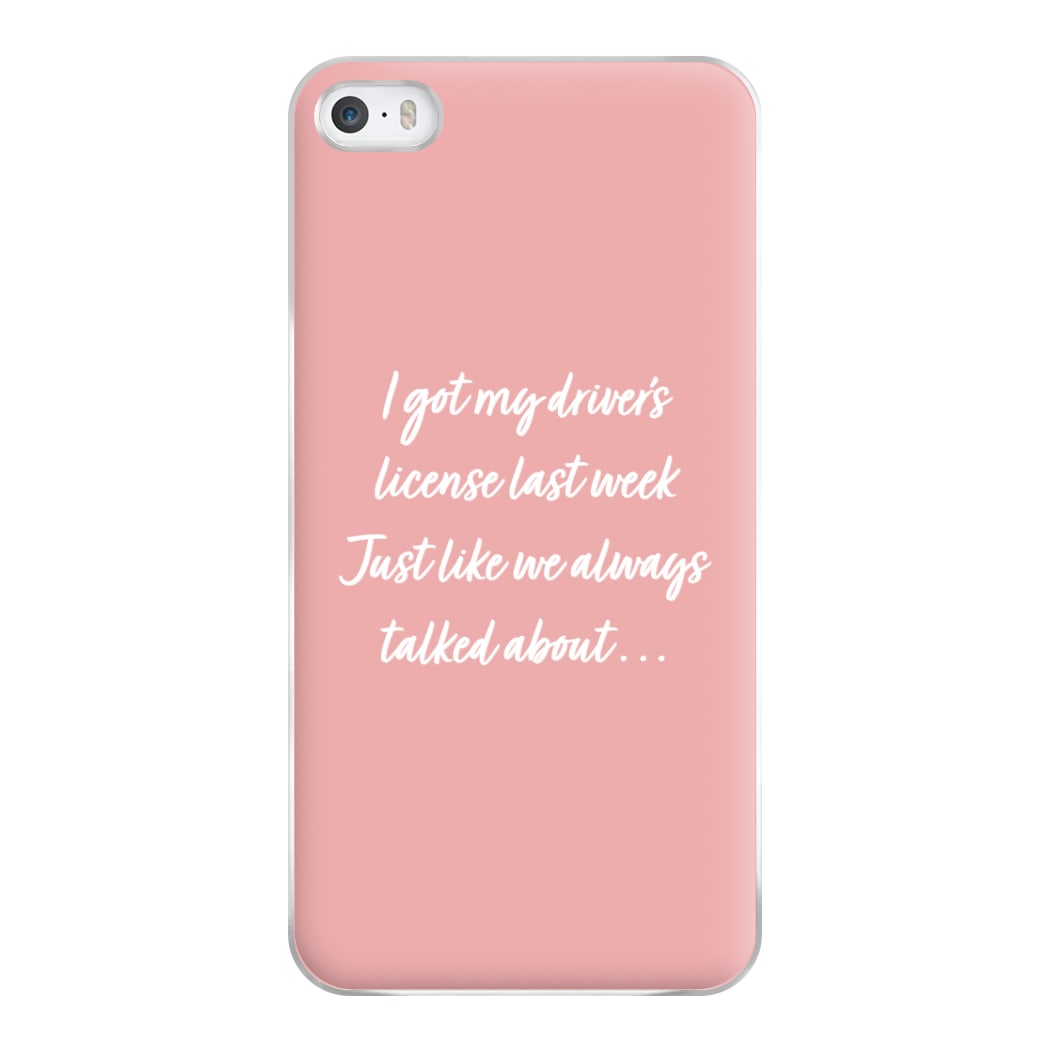 Drivers License Lyrics - Olivia TikTok Phone Case for iPhone 5 / 5s / SE 2016