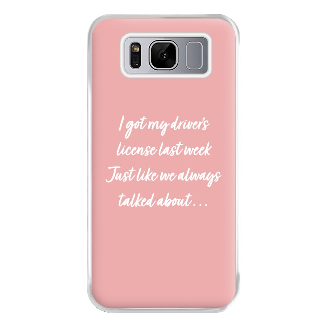 Drivers License Lyrics - Olivia TikTok Phone Case for Galaxy S8 Plus