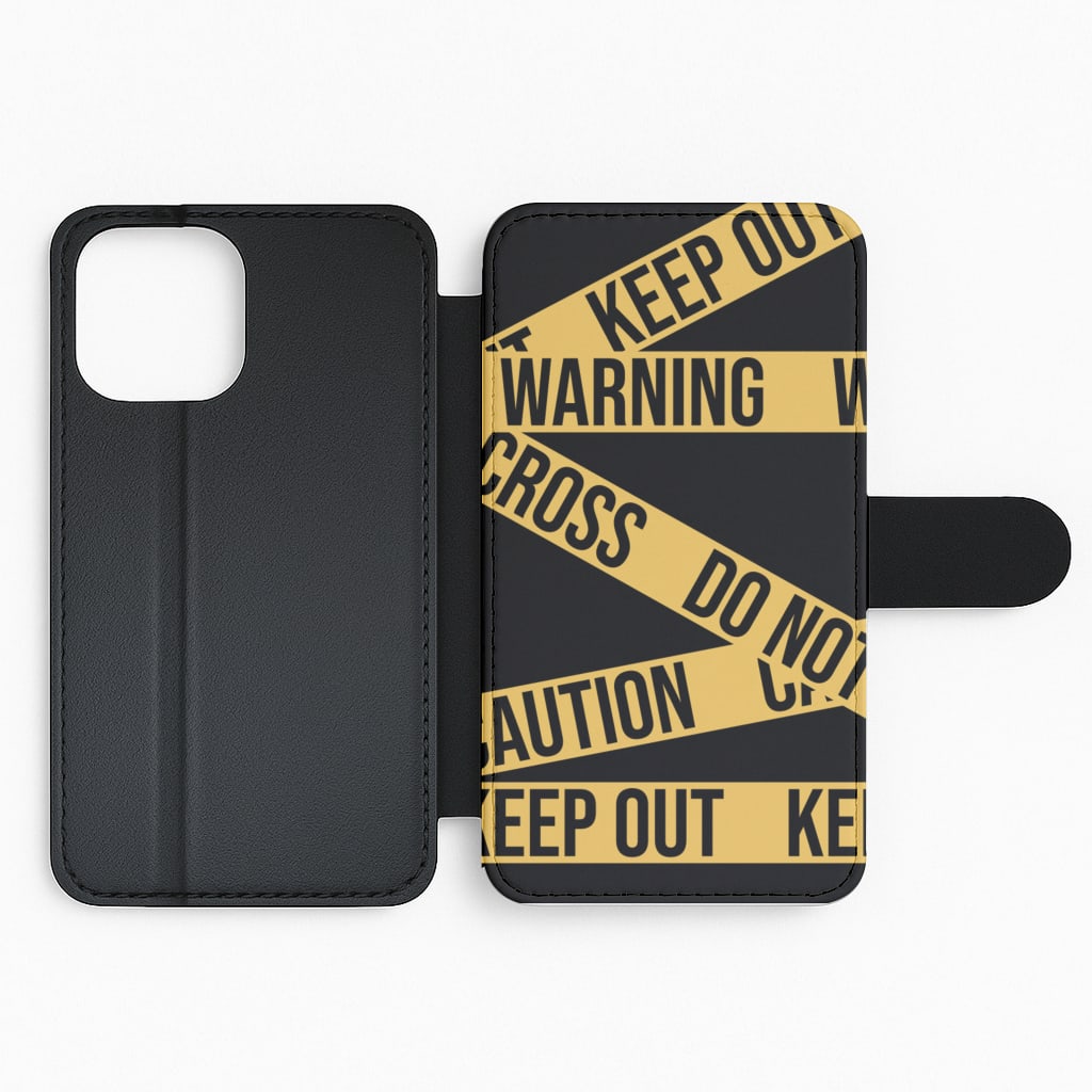 Warning Tapes Flip Phone Case