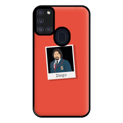 Sticker Diego - Umbrella Academy Phone Case for Galaxy A21s