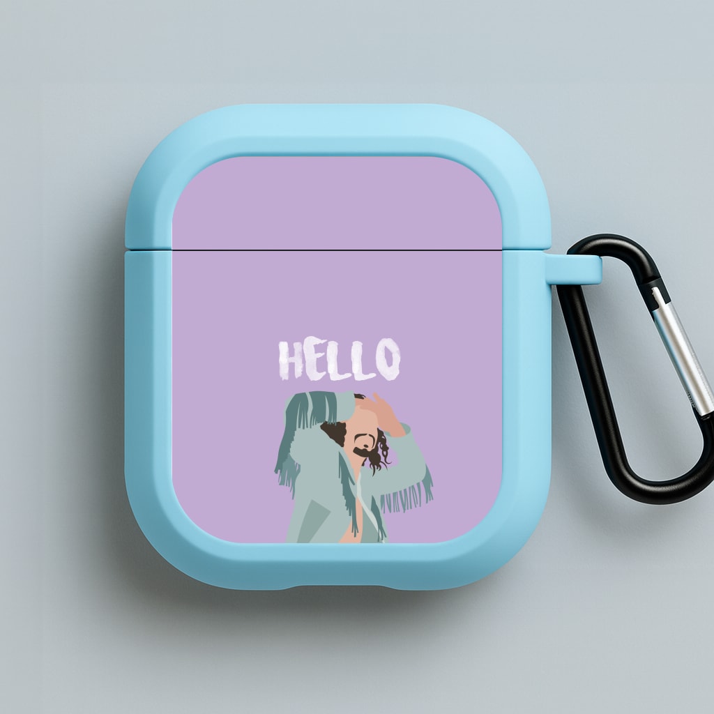 Hello Goodbye Blue AirPods Case