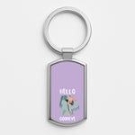 Hello Goodbye Silver Keyring