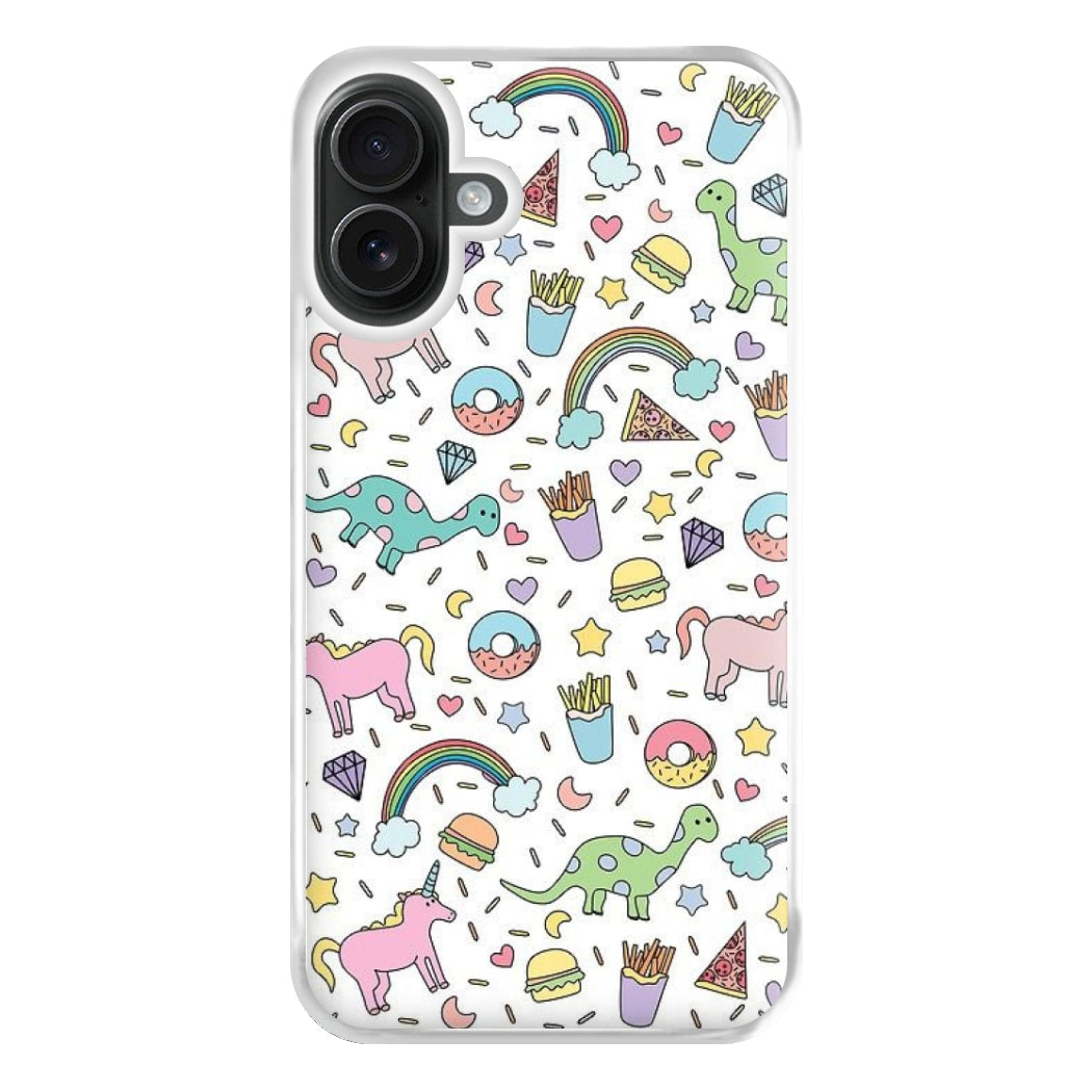 Tumblr Pattern Phone Case for iPhone 16 Plus