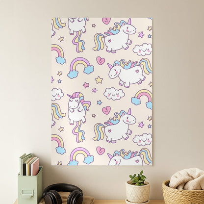 Cute Unicorn Pattern Poster