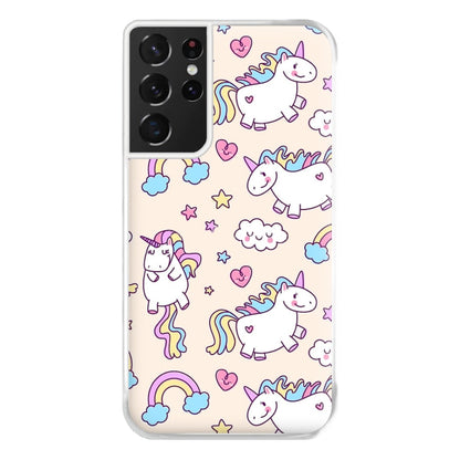 Cute Unicorn Pattern Phone Case for Galaxy S21 Ultra