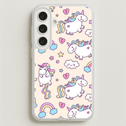 Cute Unicorn Pattern Phone Case for Galaxy S25FE