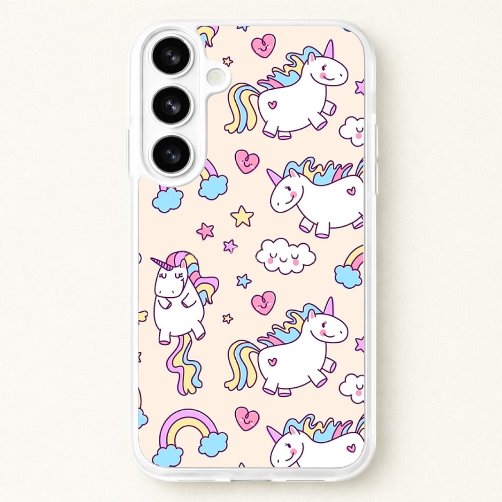 Cute Unicorn Pattern Phone Case for Galaxy S26 Plus