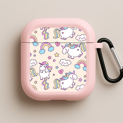 Cute Unicorn Pattern Pink AirPods Case