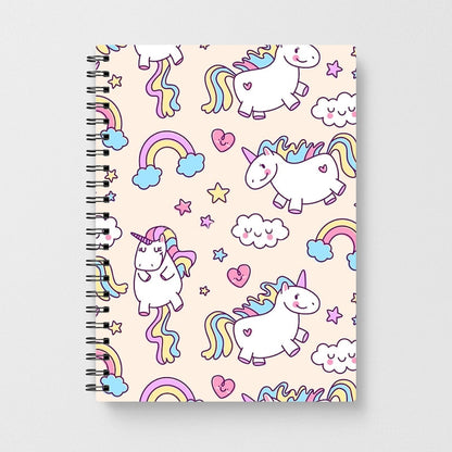 Cute Unicorn Pattern Notebook - Fun Cases