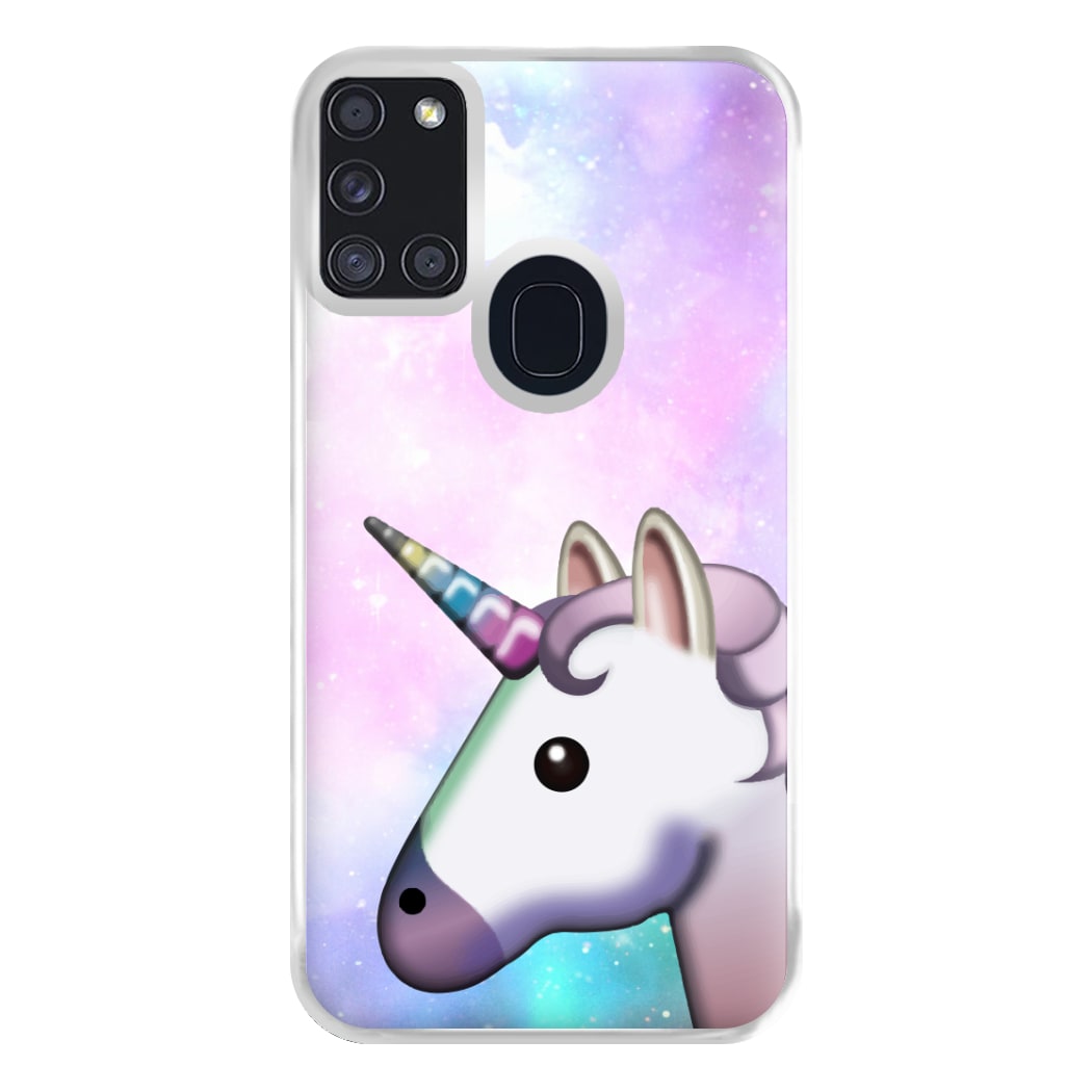 Galaxy Unicorn Pattern - Tumblr Phone Case for Galaxy A21s