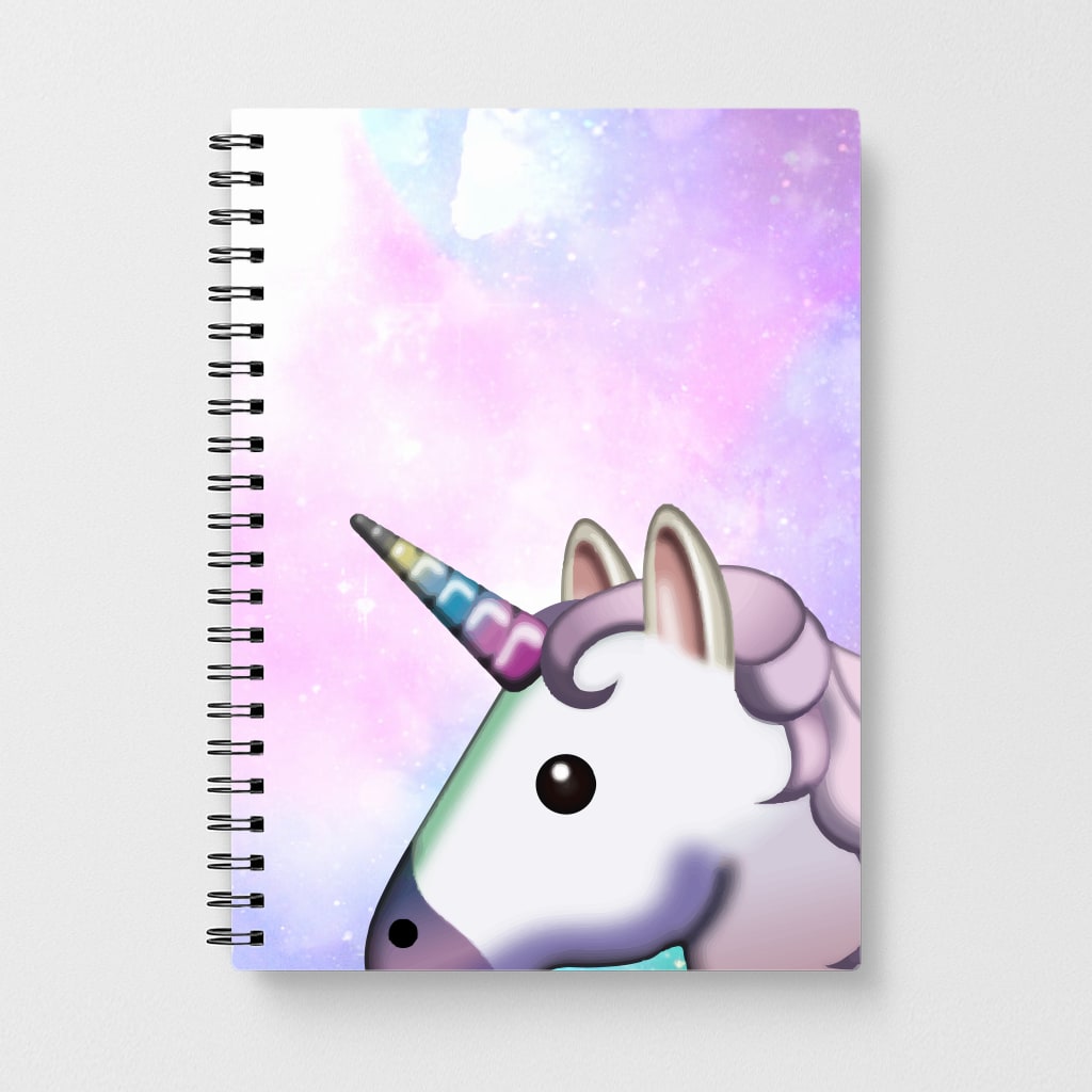 Galaxy Unicorn Pattern - Tumblr Notebook