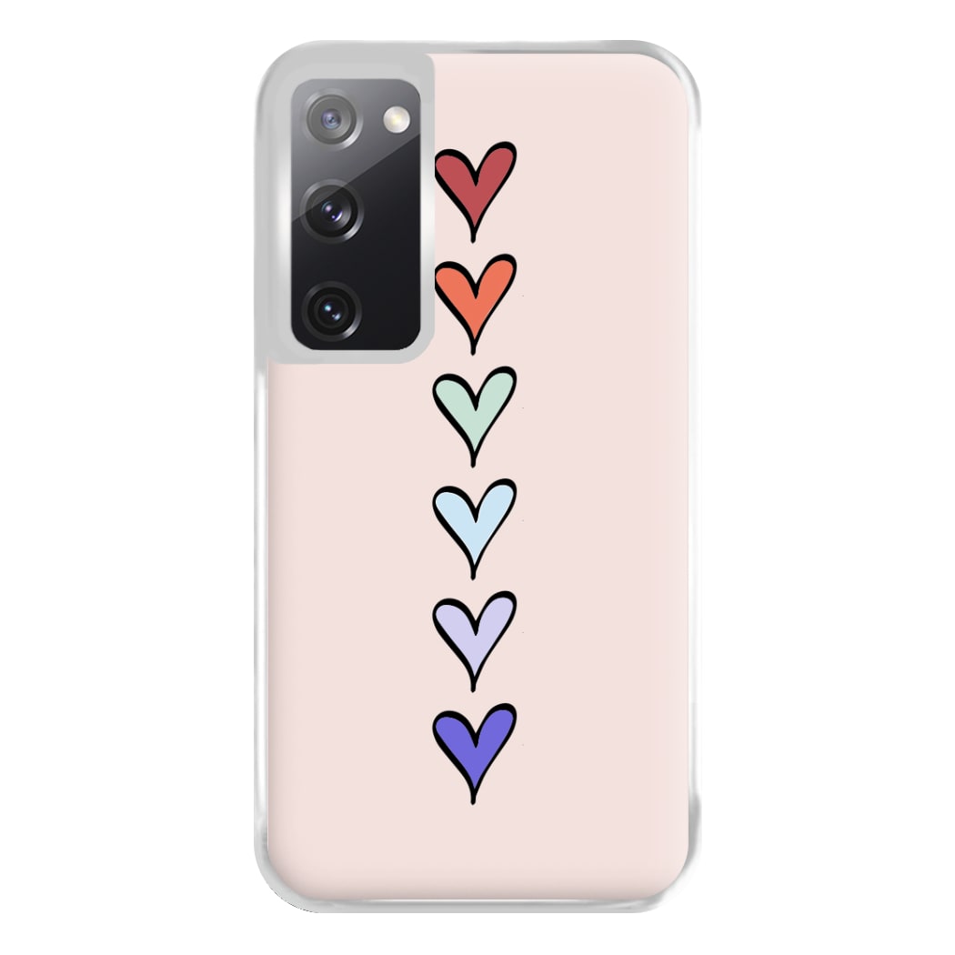 Love Heart Line Phone Case for Galaxy S20FE