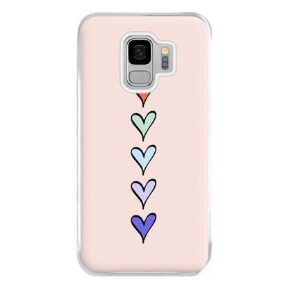 Love Heart Line Phone Case for Galaxy S9 Plus