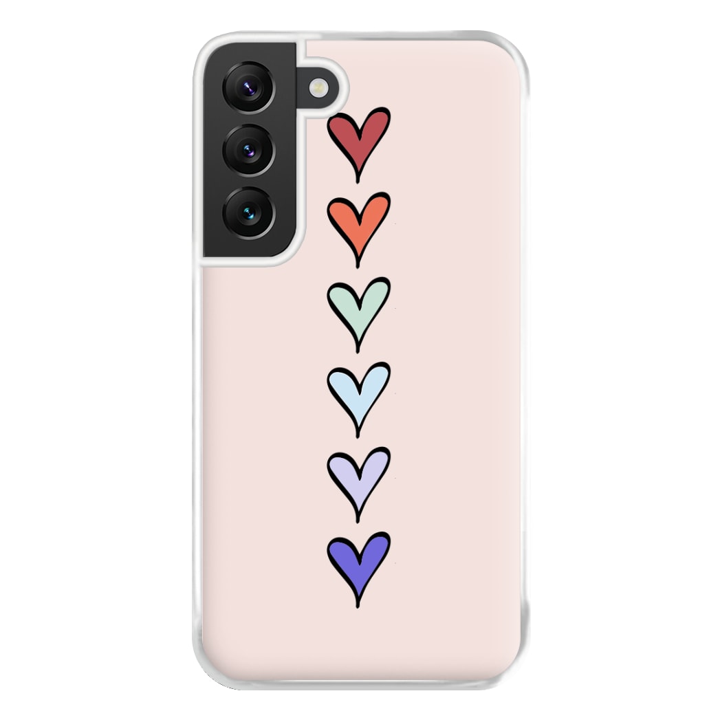 Love Heart Line Phone Case for Galaxy S22 Plus