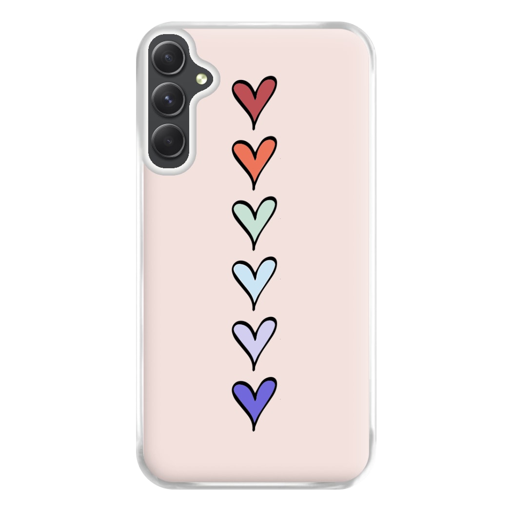 Love Heart Line Phone Case for Galaxy A54