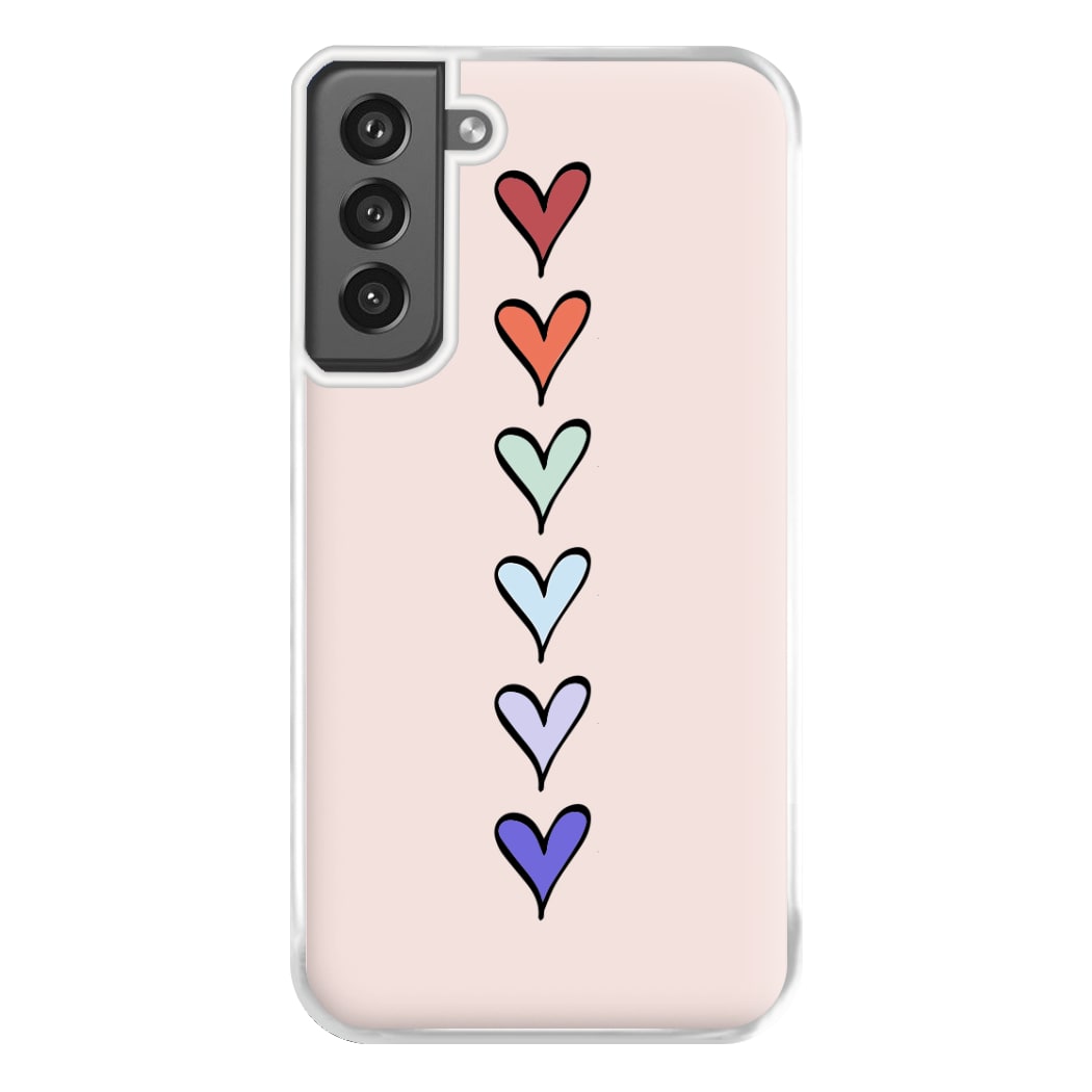 Love Heart Line Phone Case for Galaxy S21FE