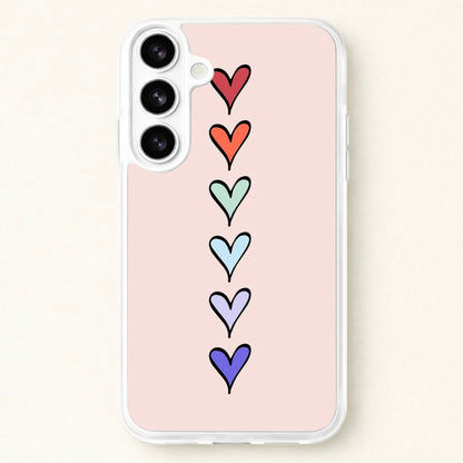 Love Heart Line Phone Case for Galaxy S26