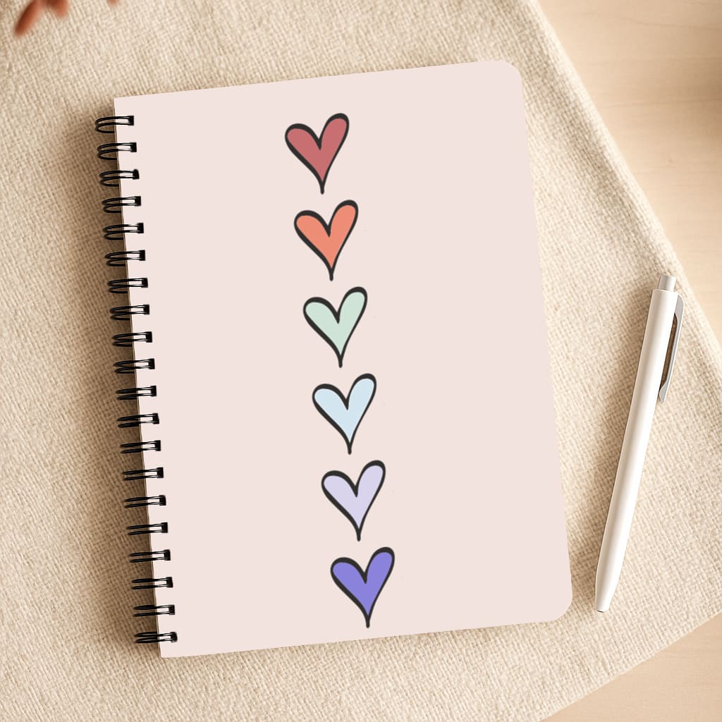 Love Heart Line Notepad