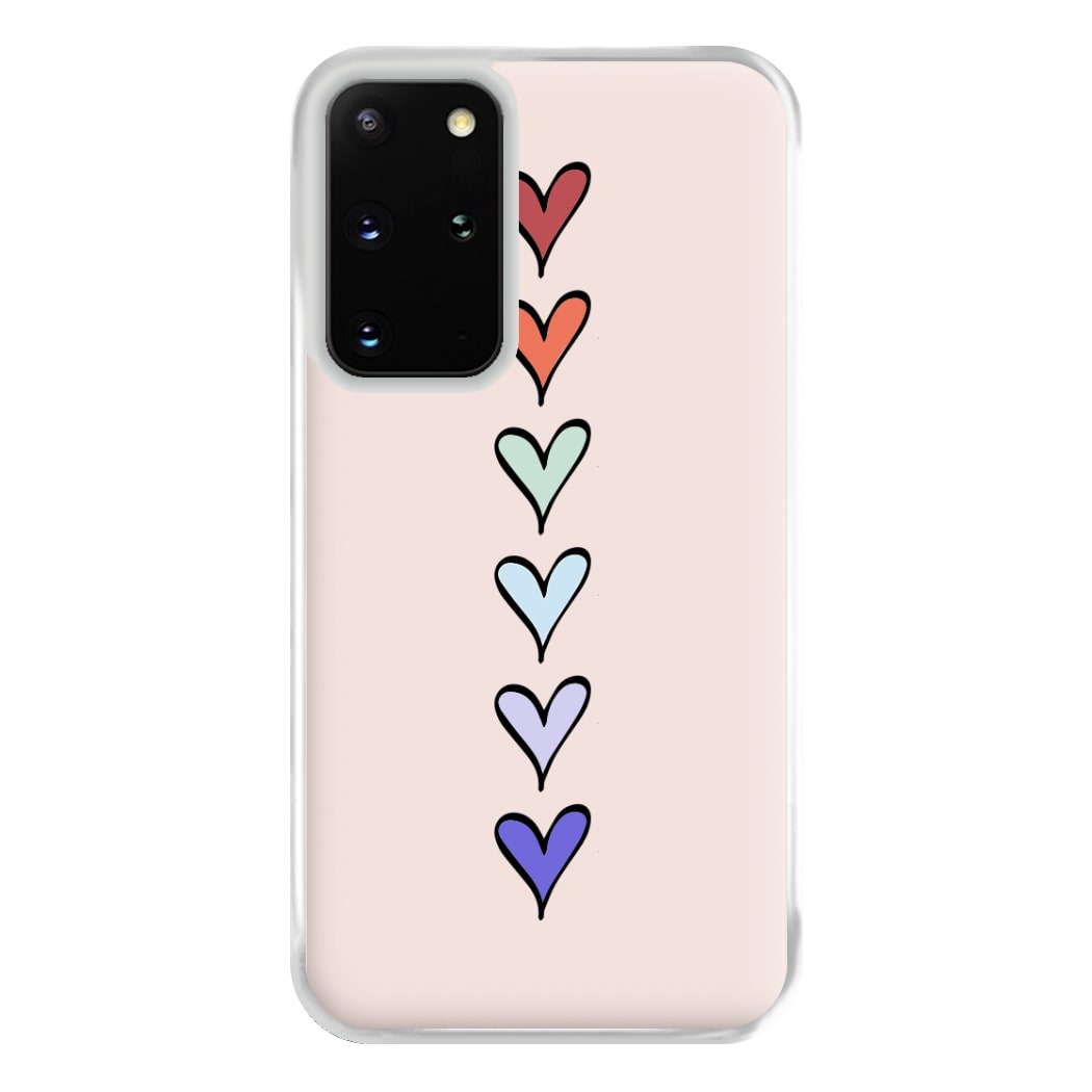 Love Heart Line Phone Case for Galaxy S20 Plus