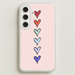 Love Heart Line Phone Case for Galaxy S25FE