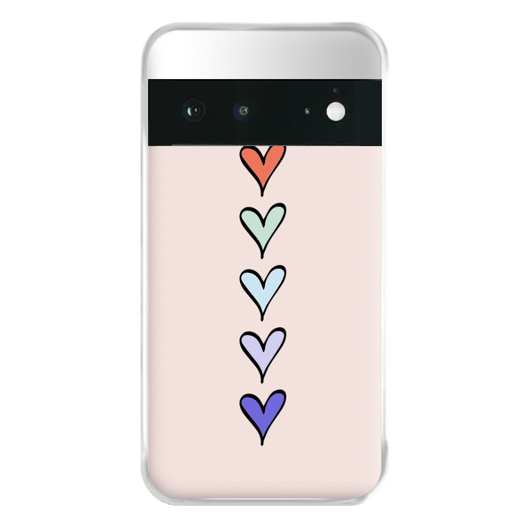 Love Heart Line Phone Case for Google Pixel 6a