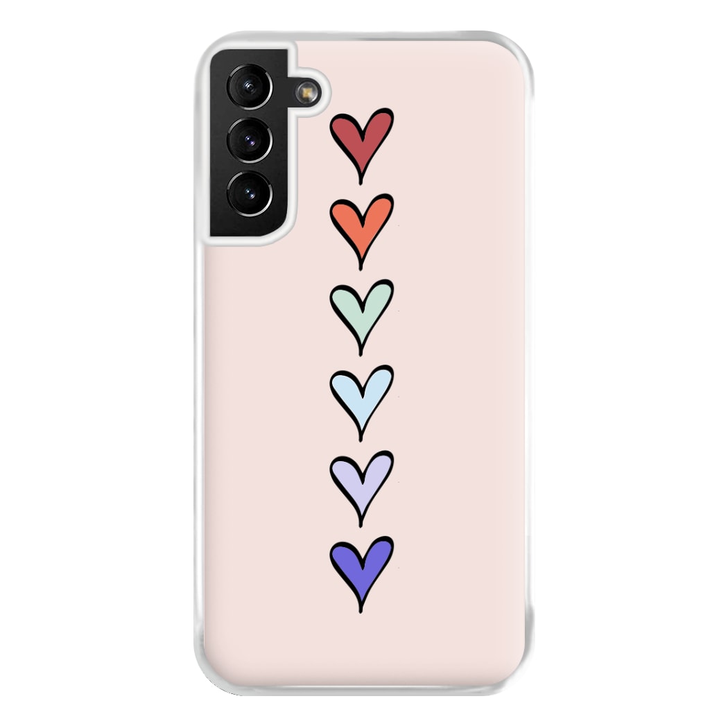 Love Heart Line Phone Case for Galaxy S21 Plus