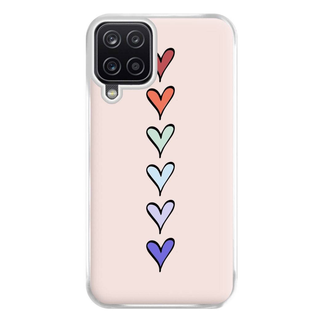 Love Heart Line Phone Case for Galaxy A12