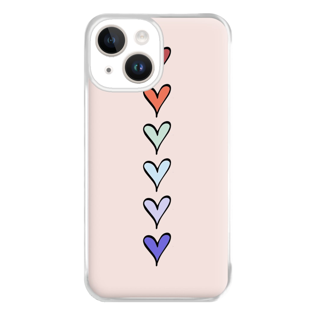 Love Heart Line Phone Case for iPhone 14