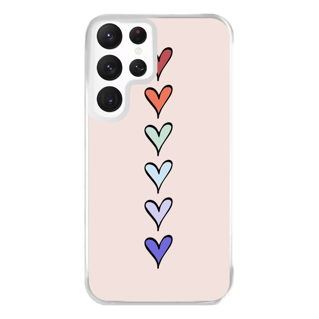 Love Heart Line Phone Case for Galaxy S22 Ultra