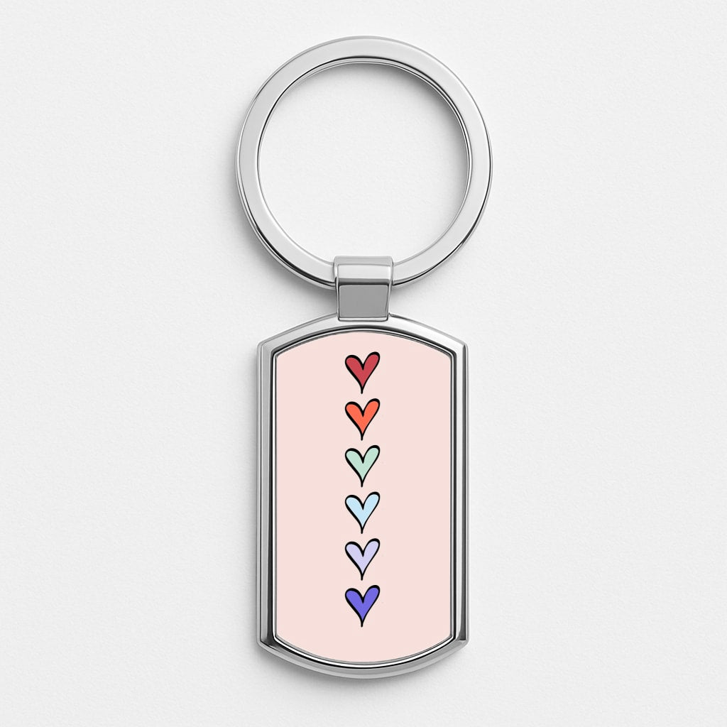 Love Heart Line Luxury Keyring