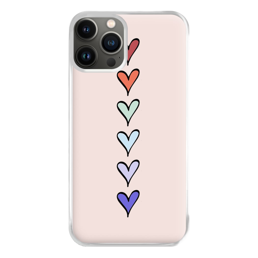 Love Heart Line Phone Case for iPhone 13 Pro Max