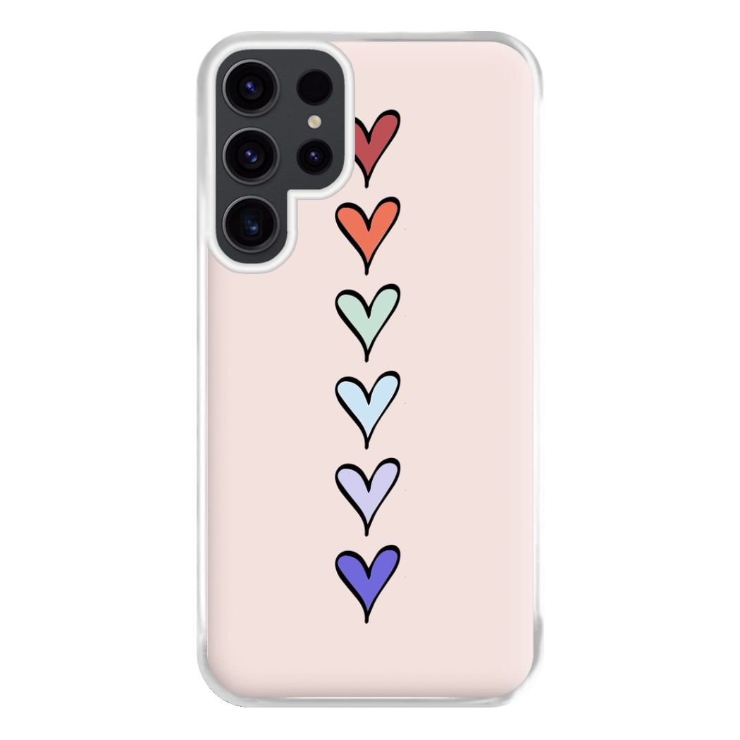 Love Heart Line Phone Case for Galaxy S23 Ultra