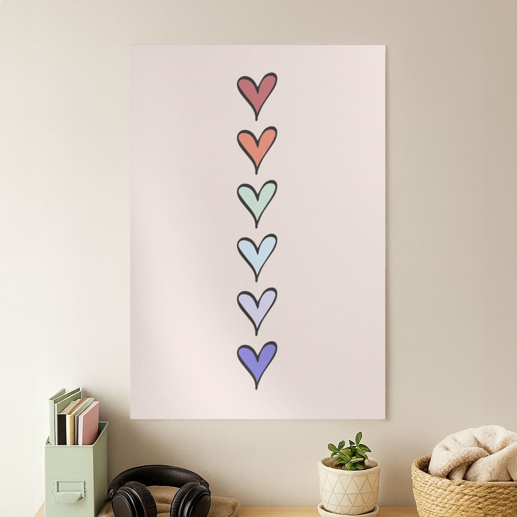 Love Heart Line Poster