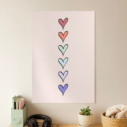 Love Heart Line Poster