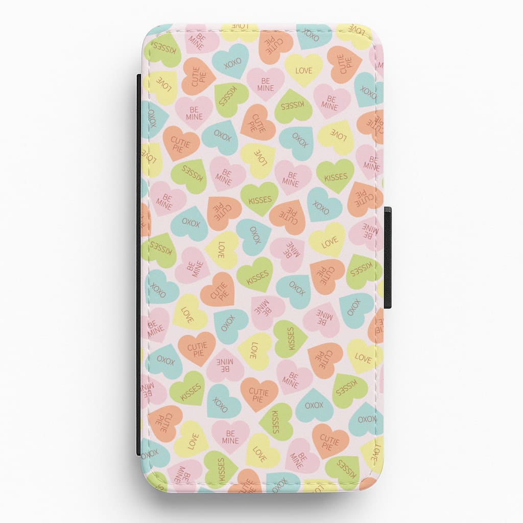 Love Hearts- Valentine's Day Flip / Wallet Phone Case