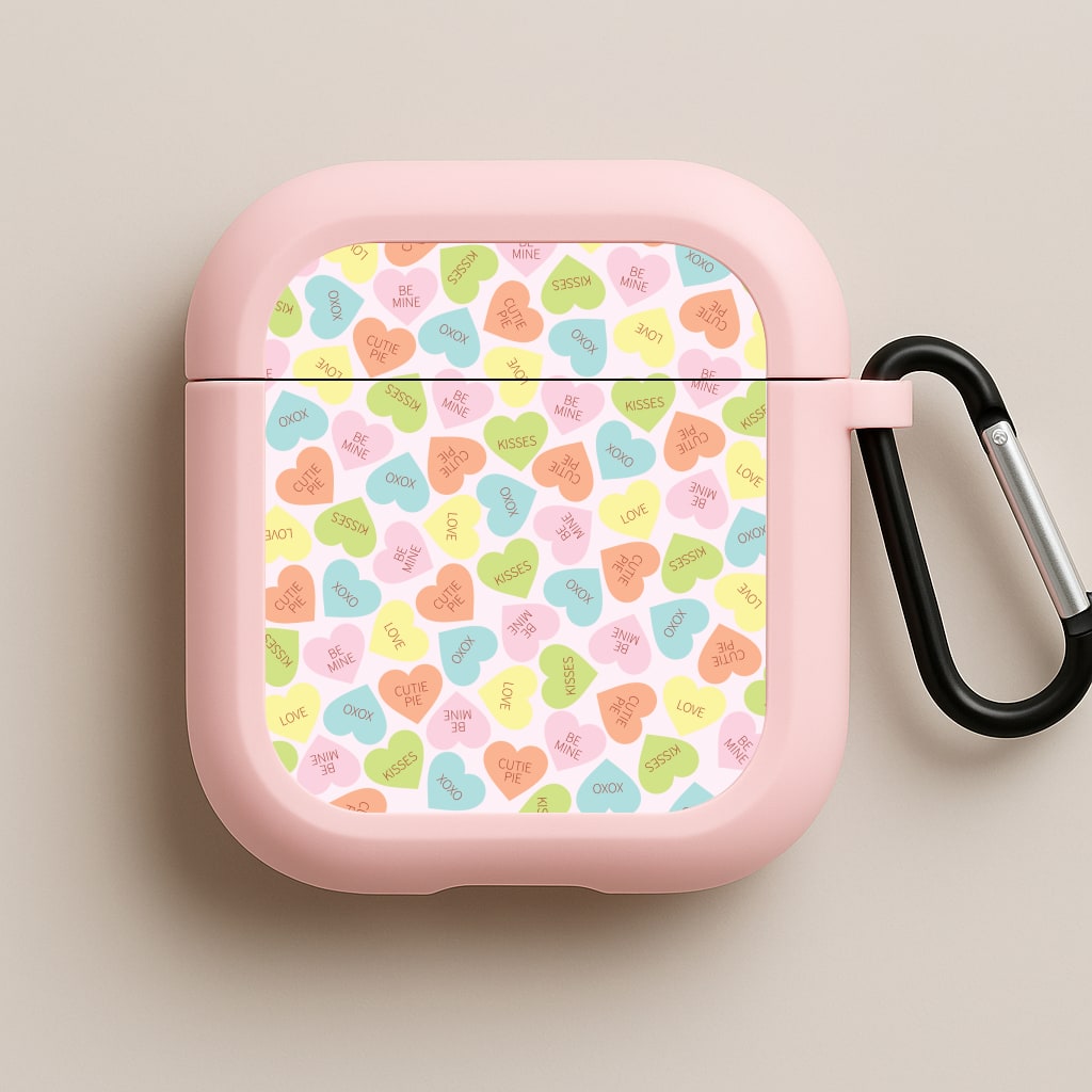 Love Hearts- Valentine's Day Pink AirPods Case