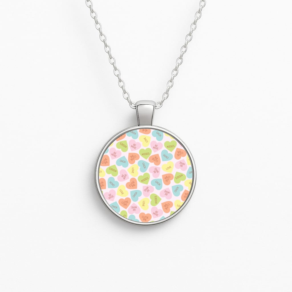 Love Hearts- Valentine's Day Circle Necklace