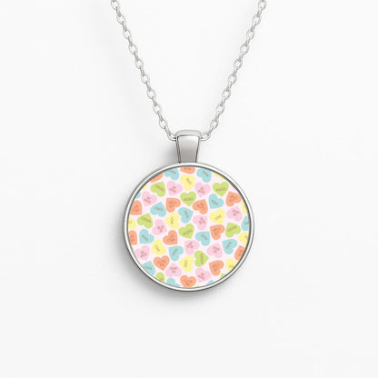 Love Hearts- Valentine's Day Circle Necklace